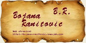 Bojana Ranitović vizit kartica